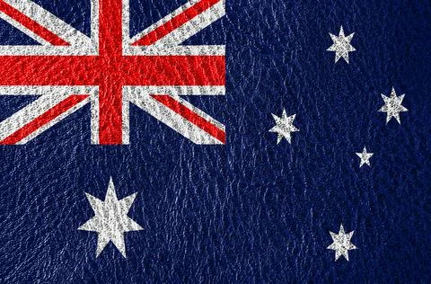Abstract leather texture with the flag Stock Photos