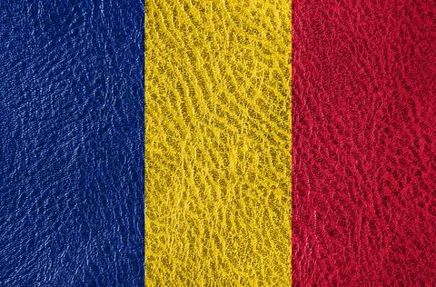 Abstract leather texture with the flag Stock Photos