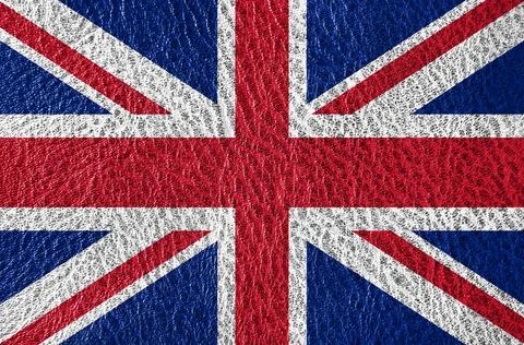 Abstract leather texture with the flag Stock Photos