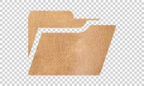Abstract Leather Texture Folder Document Symbol Icon Isolated on White Back.. Stock Illustration