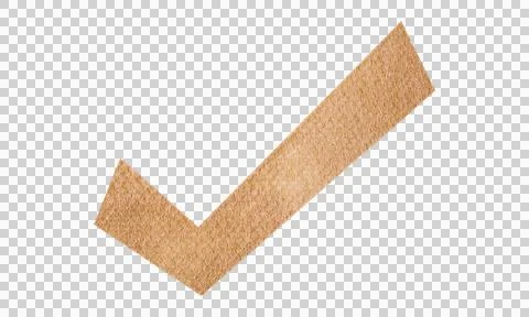 Abstract Leather Texture Tick Mark Success Symbol Icon Isolated on White Ba.. Stock Illustration