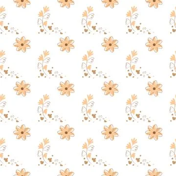 Abstract leaves pattern. abstract pattern. seamless pattern. Abstract flowe.. Illustrazione stock