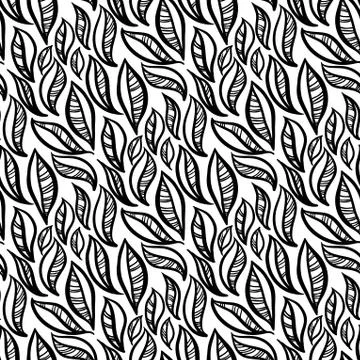 Abstract leaves pattern Stock Illustration