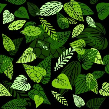 Abstract leaves pattern Stock Illustration
