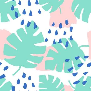 Abstract Leaves Pattern Illustrazione stock