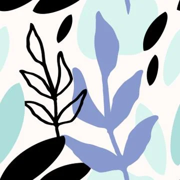Abstract Leaves Pattern Stock Illustration