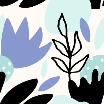 Abstract Leaves Pattern Stock Illustration