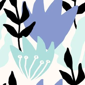 Abstract Leaves Pattern Stock Illustration