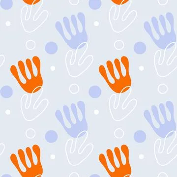 Abstract Leaves Seamless Pattern Stock Illustration