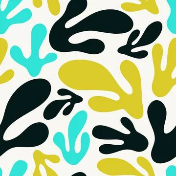 Abstract Leaves Seamless Pattern Stock Illustration