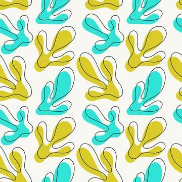 Abstract Leaves Seamless Pattern Stock Illustration
