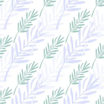 Abstract leaves seamless pattern. Leaf branch backdrop. Stock Illustration
