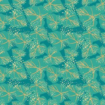 Abstract leaves seamless pattern. Modern leaf endless wallpaper. Illustrazione stock