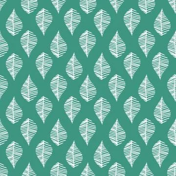Abstract leaves seamless vector pattern Stock Illustration