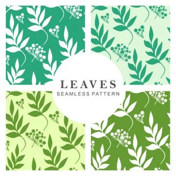 Abstract Leaves vintage pattern background Stock Illustration