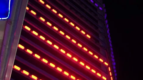 Abstract LED Background in Amusement Park Stock Footage 140170065