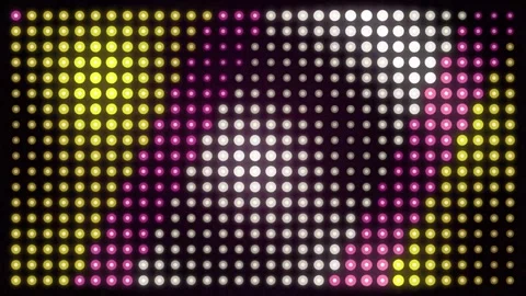 Abstract led dot panel with moving diagonal stripes of white yellow and pin.. Stock-Footage 347195330