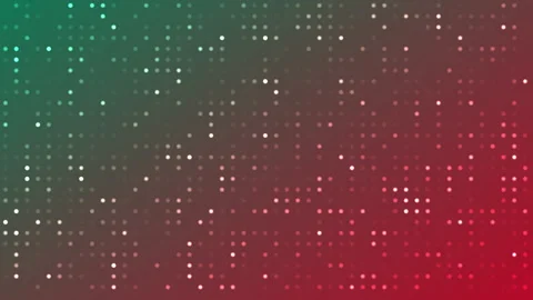 Abstract LED light pattern with colorful digital grid and moving dots Stock Footage 315399891