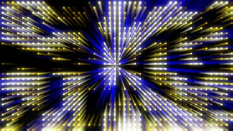Abstract LED screen glowing dot lights radial motion background イラスト素材
