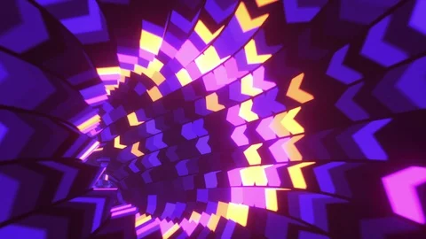 Abstract LED Tunnel VJ Loop - Pyramid Lights Stock-Footage 119340447