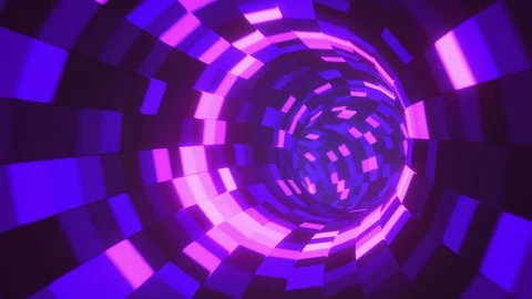 Abstract LED Tunnel VJ Loop - Box Lights Stock-Footage 119652939