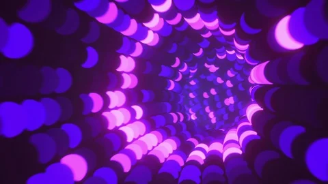 Abstract LED Tunnel VJ Loop - Sphere Lights Stock-Footage 119653035