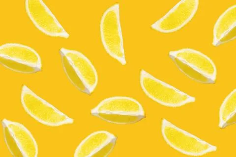Abstract lemon lobules pattern Stock Photos