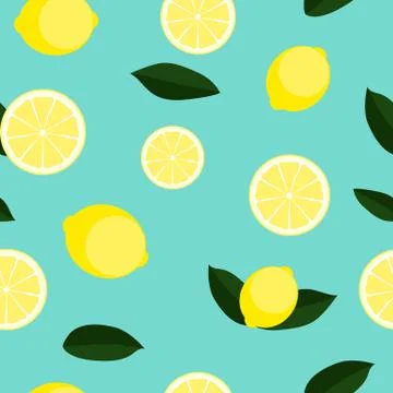 Abstract Lemon Seamless Pattern Background Vector Illustration Illustrazione stock
