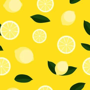 Abstract Lemon Seamless Pattern Background Vector Illustration Illustrazione stock