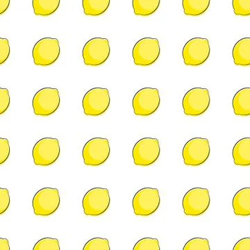Abstract Lemon Seamless Pattern Background Vector Illustration Stock Illustration