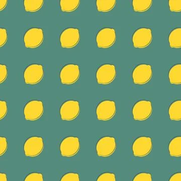 Abstract Lemon Seamless Pattern Background Vector Illustration Stock Illustration