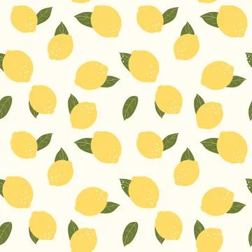 Abstract Lemon Seamless Pattern Background Vector Illustration Stock Illustration