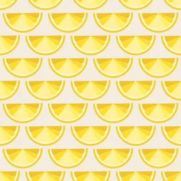 Abstract lemon seamless pattern. Vector background with lemon slices isolated Illustrazione stock