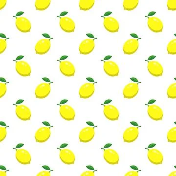 Abstract lemon vector seamless pattern. Illustrazione stock