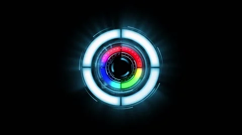 Abstract lens animation Stockbeeldmateriaal 43805889