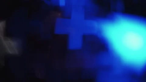Abstract lens flare design. Multicolor cross pattern bokeh Stock Footage 231055887