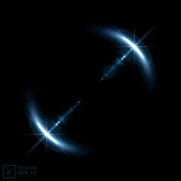 Abstract Lens Flare Light Effect. Isolated, Vector Illustration イラスト素材