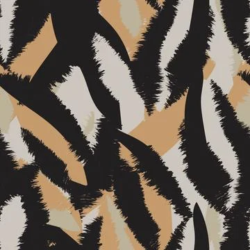 Abstract Leopard Brushstroke seamless pattern design for fashion and home t.. Stock Illustration