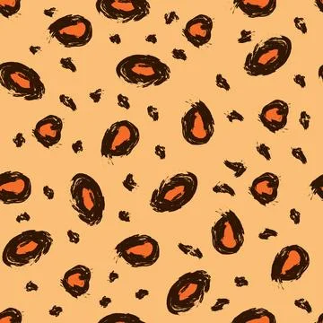 Abstract leopard seamless pattern. Animal background, grange style. Vector Illustrazione stock