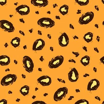 Abstract leopard seamless pattern. Animal background, grange style. Vector Stock Illustration