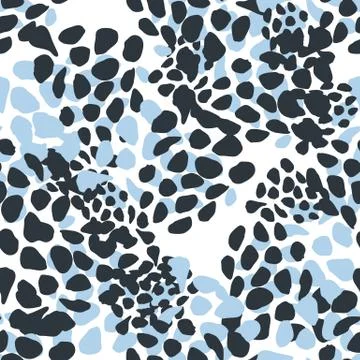 Abstract leopard skin eamless pattern on white background Animal fur wallpape Stock Illustration