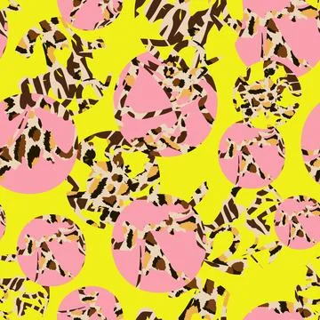 Abstract leopard style vector seamless pattern Illustrazione stock