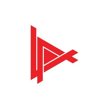 Abstract letter av geometric triangle arrow logo vector Stock Illustration