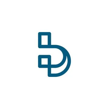 Abstract letter B logo design. Creative,Premium Minimal emblem design template. Stock Illustration