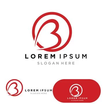 Abstract letter b logo vector. B logo symbol icon design template. Stock Illustration