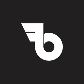 Abstract letter b simple wings loop logo vector Stock Illustration