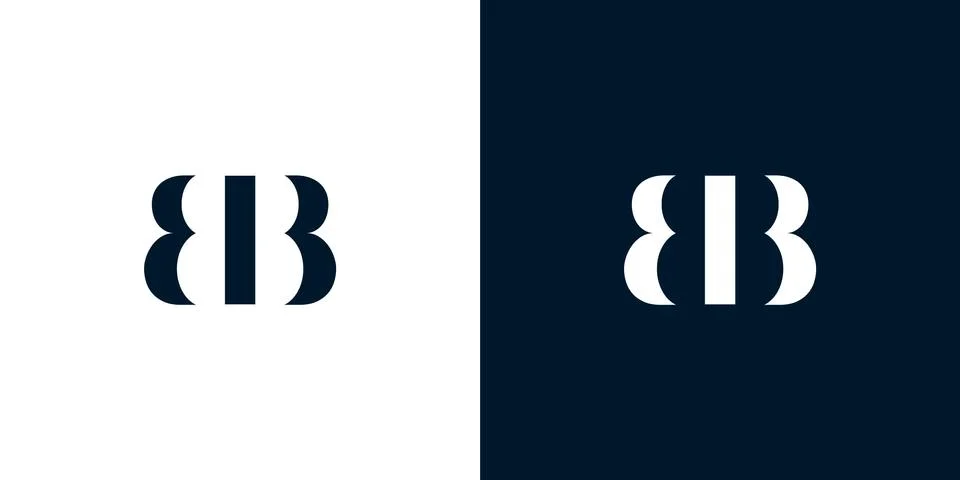 Abstract letter BB logo. Illustrazione stock