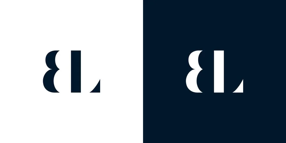 Abstract letter BL logo. Stock Illustration