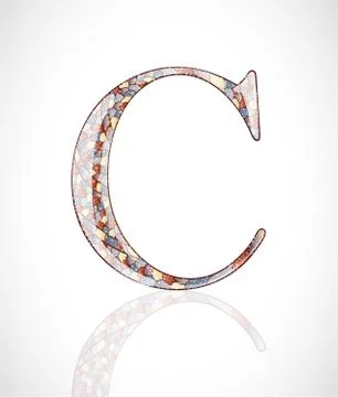 Abstract letter C. Stock Illustration