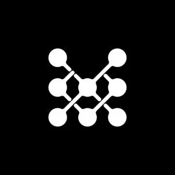 Abstract letter c linked dots network overlapping logo vector Stock Illustration